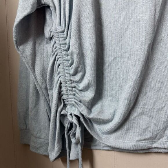 Nine West Women's Ruched Side Sweatshirt Blue 2XL‎ Long Sleeve - Picture 4 of 7